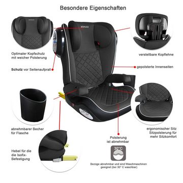 XOMAX Autokindersitz Lenard, bis: 12, ab: 15 kg, bis: 36 kg, (Lenard), für Kinder von 15-36 kg Gruppe 2/3 mit Isofix und 3-Punkt-Gurt-System