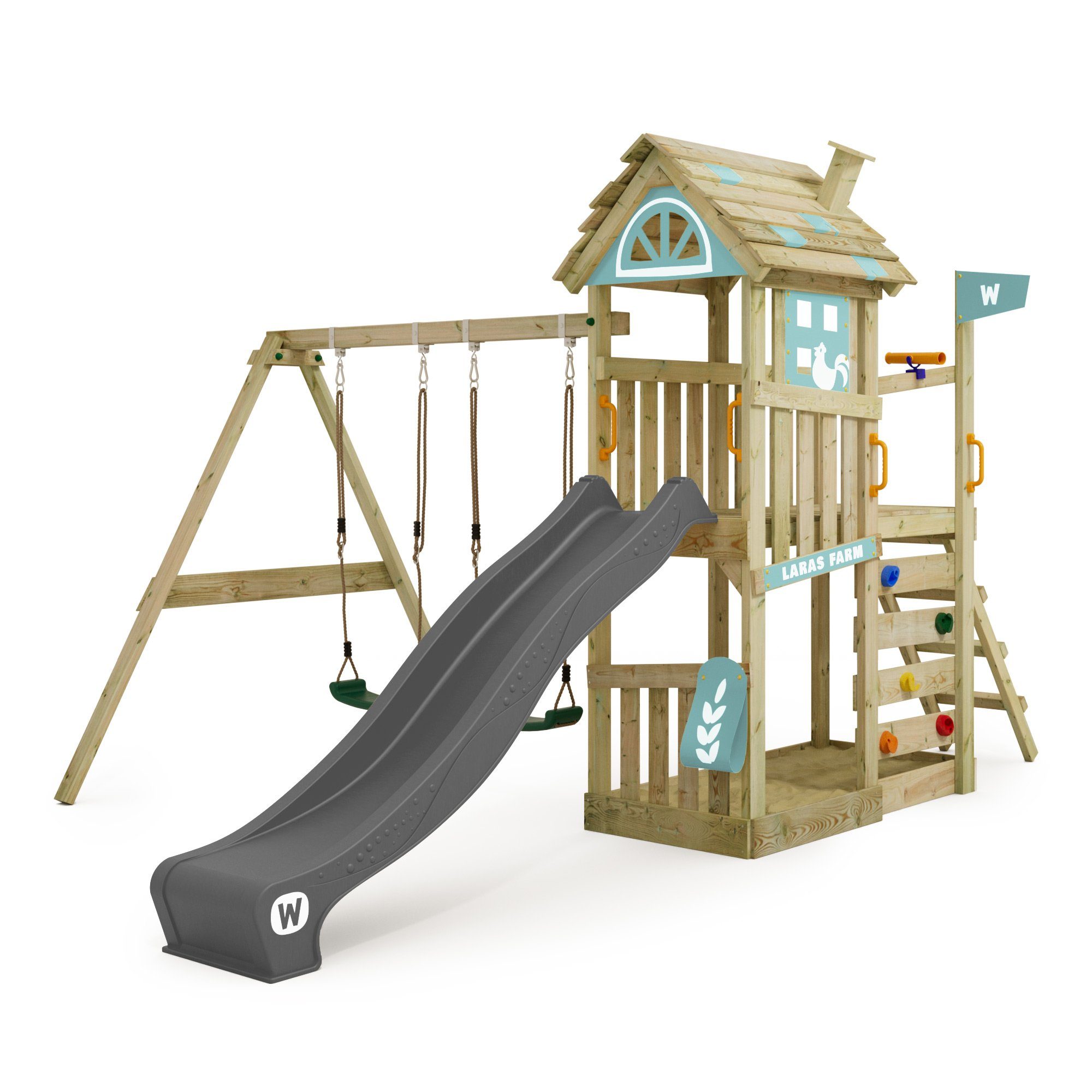 Wickey Spielturm FarmFlyer mit Rutsche, Anbaumodulen günstig online kaufen