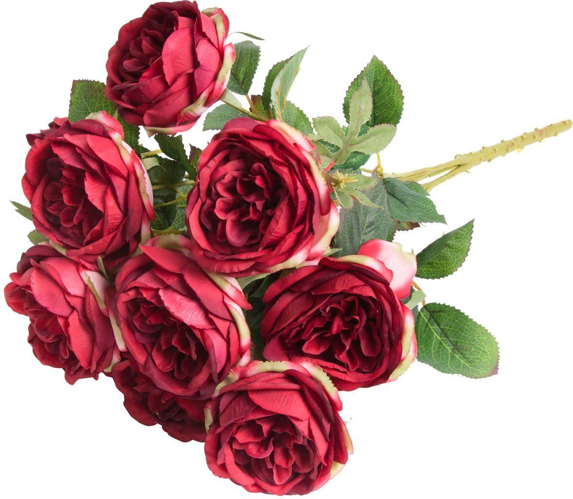 Kunstblume Englischer Rosenbusch Rose, Botanic-Haus, Höhe cm 46