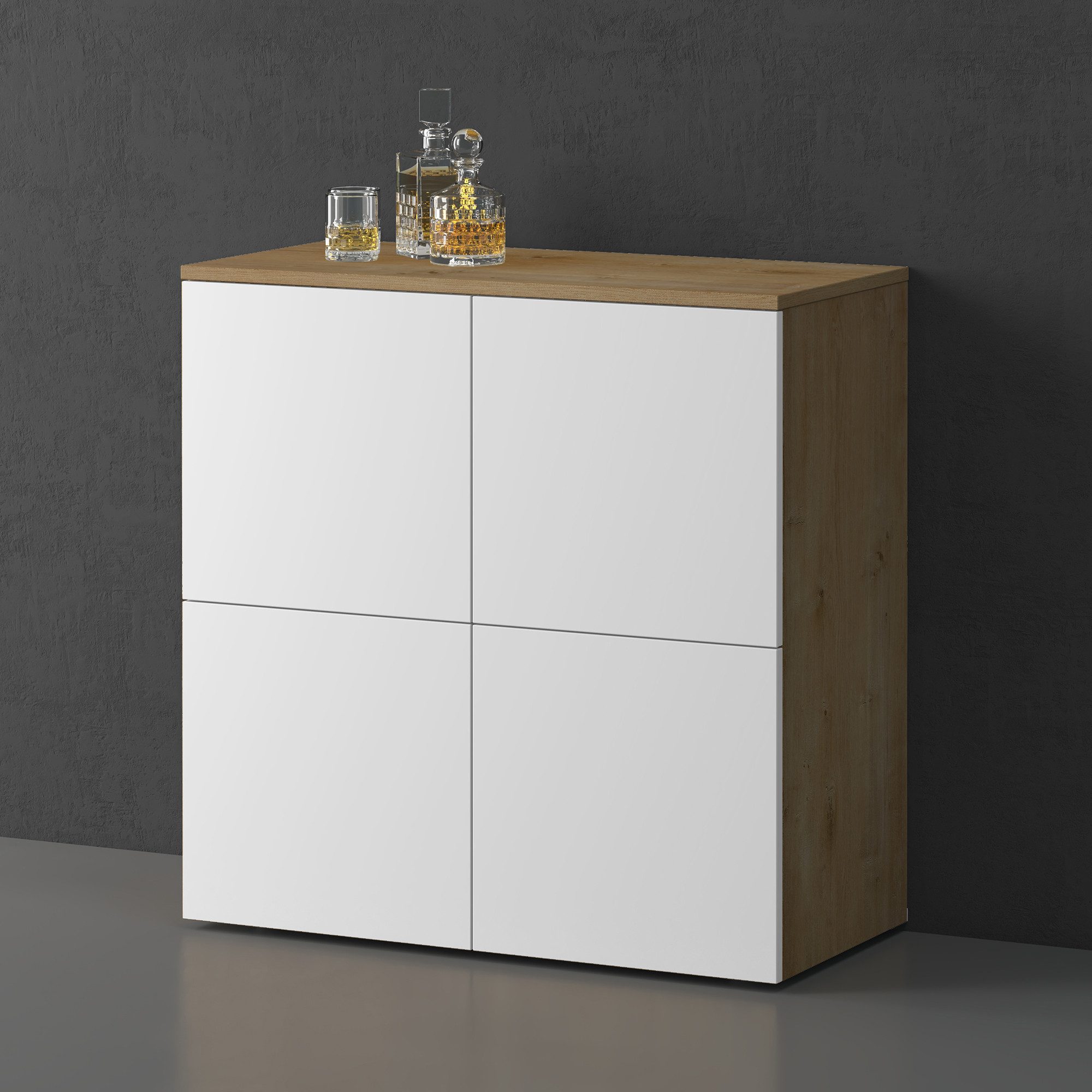 doporro Sideboard Kommode Möbel Mehrzweckschrank Push-to-Open Aufbewahrungs günstig online kaufen