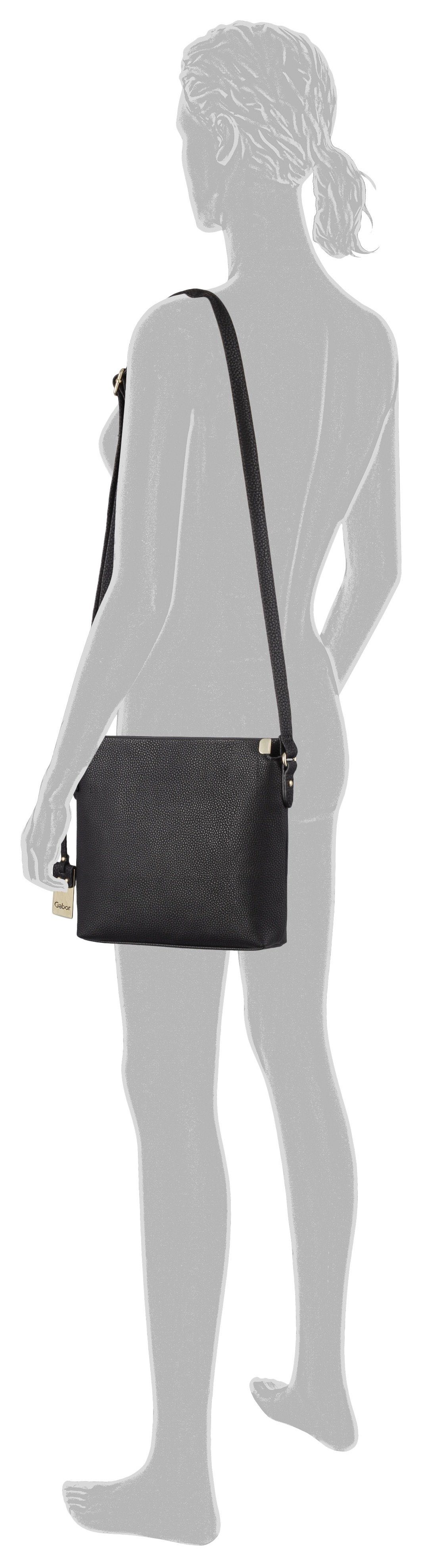 Gabor Umhängetasche Gela, genarbtes Lederimitat mit schmückenden Metallecke günstig online kaufen