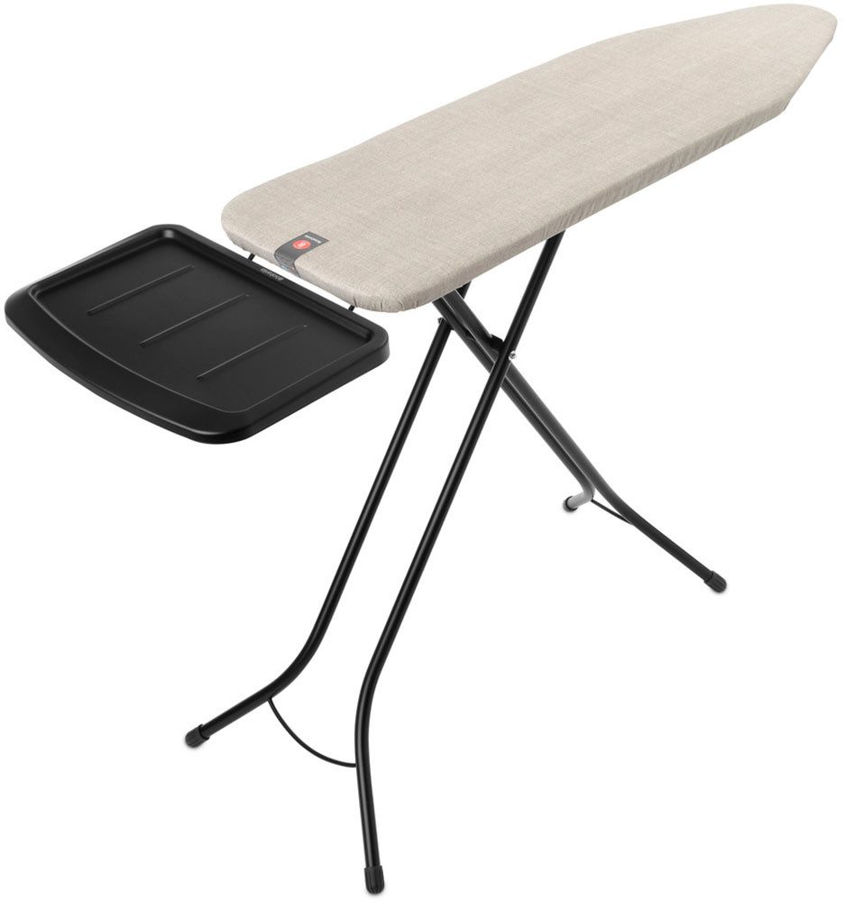 Brabantia Bügelbrett Bügeltisch B, 124 x 38 cm, Dst-Ablage Solide, Bügelfläche 124x38 cm, Fairtrade-zertifiziert