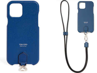 Tom Ford Case zum Umhängen TOM FORD Full-Grain Leather iPhone 11 Pro Case Lanyard Handy Tasche Ph