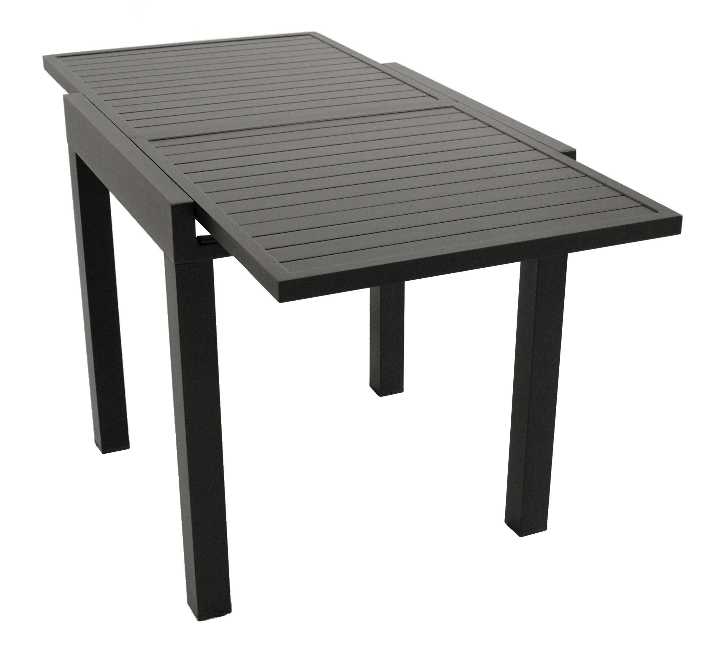 DEGAMO Gartentisch ALCUDIA, ausziehbar 70/140x70cm, Aluminium