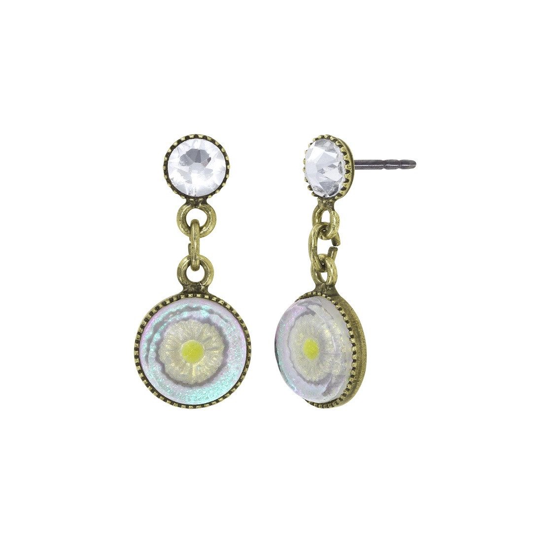 KONPLOTT Paar Ohrstecker Konplott: pendelnde Ohrstecker Love, Hope and Destiny - Blume