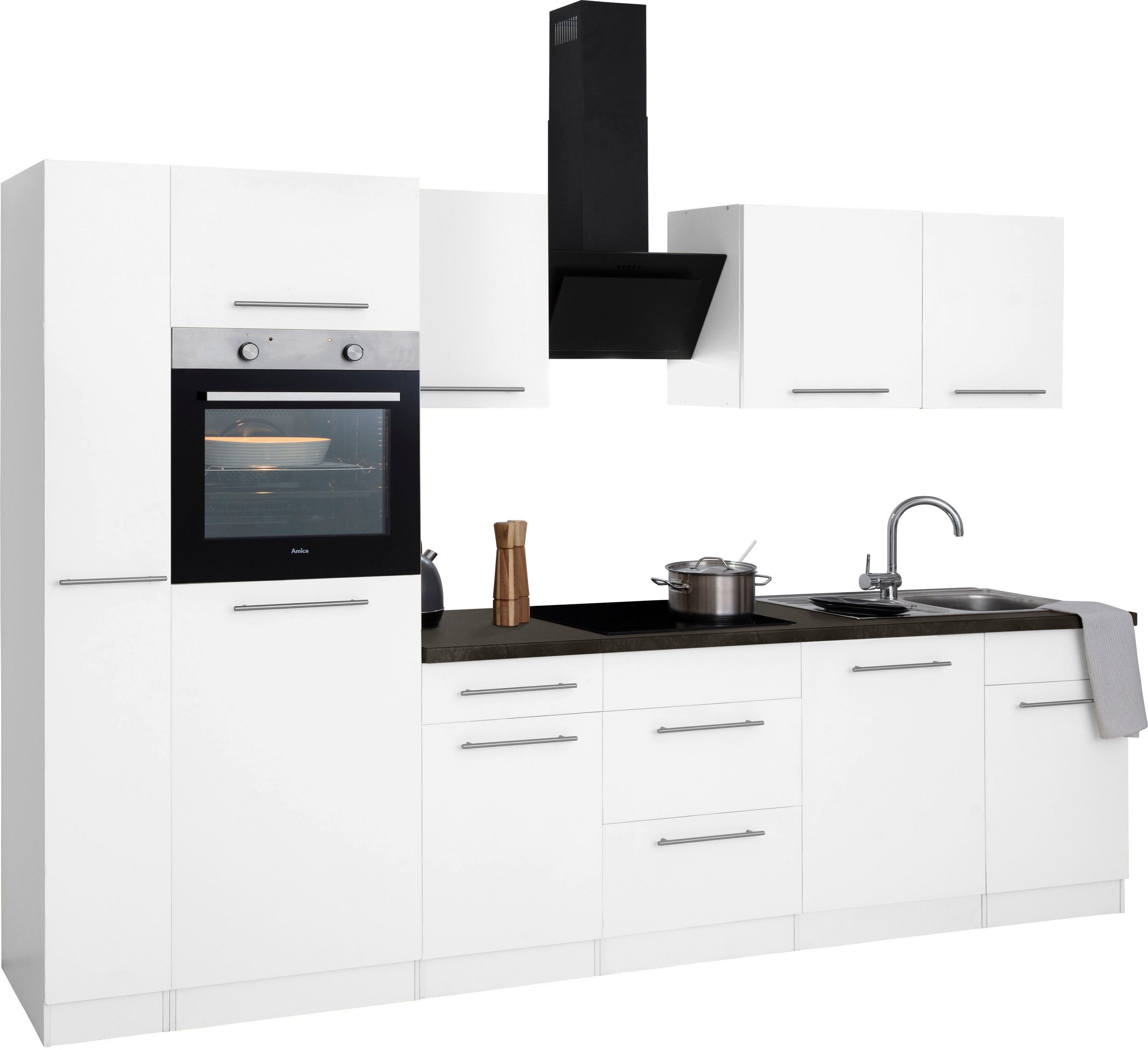 wiho Küchen Küchenzeile Unna, ohne E-Geräte, Breite 310 cm