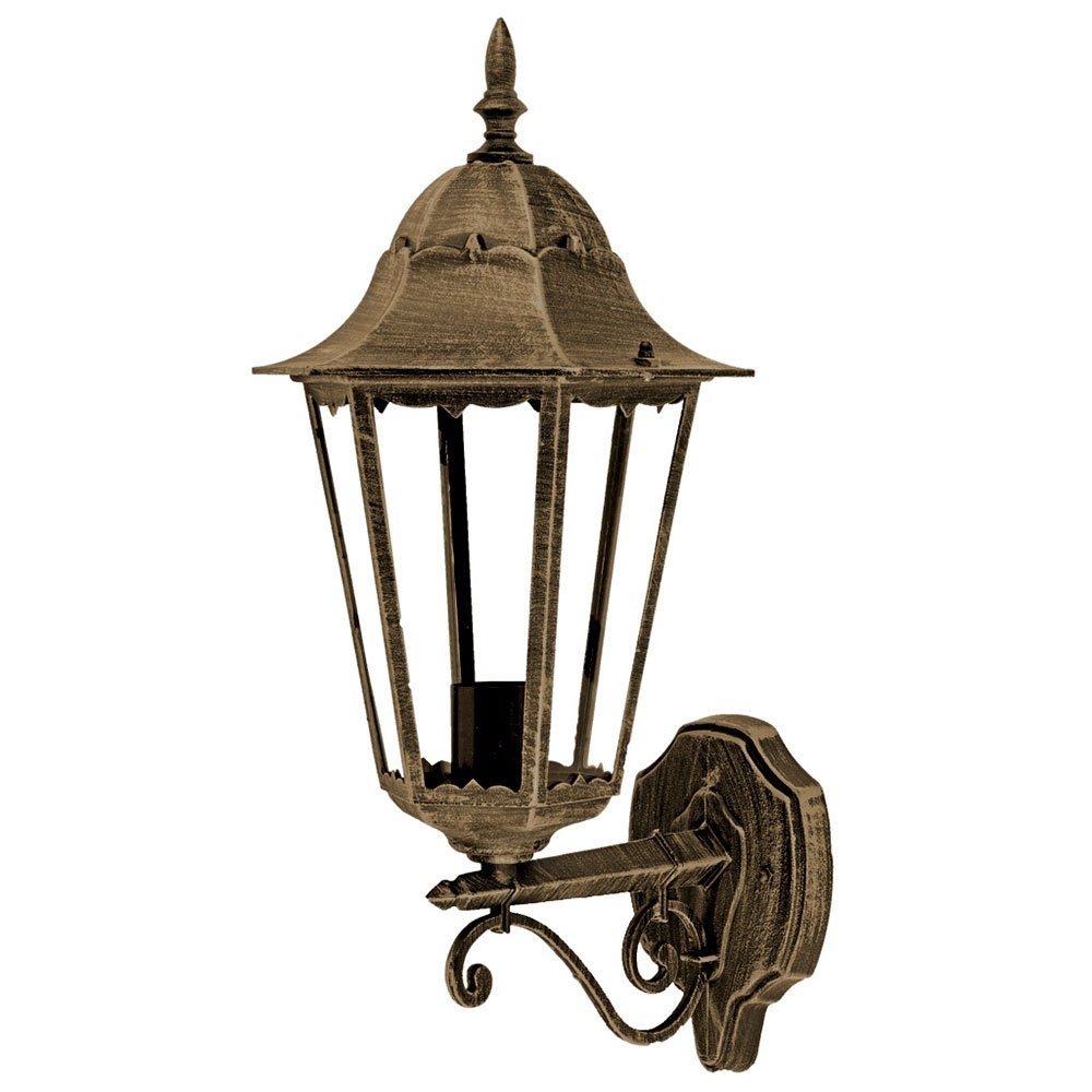 inklusive, Außen-Wandleuchte, Laterne Bronze E27 Wandleuchte Leuchtmittel Außen Außen Außenlampe Warmweiß, etc-shop Wand Terrassenlampe