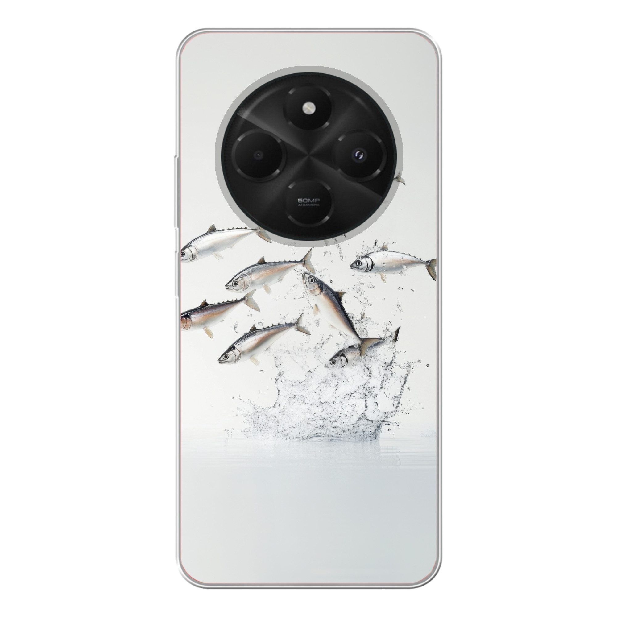Handyhülle für Xiaomi Poco C75 Fisch - Wasser - Weiß