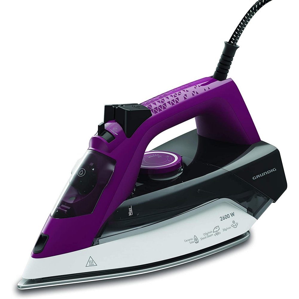 Grundig Dampfbügeleisen SI 6850 - Dampfbügeleisen - grau/violett, 2600 W