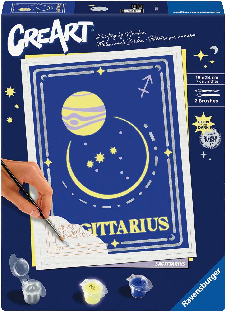 Ravensburger Раскрась по номерам Sternzeichen (Zodiac Sign) Schütze, Made in Europe