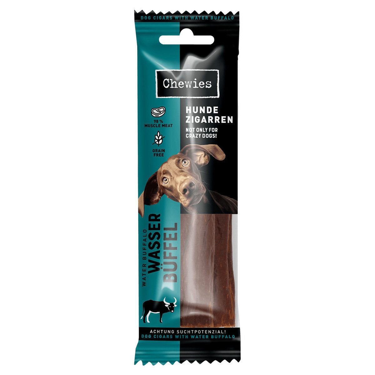 Chewies Hundezigarren Wasserbüffel 75 g, Snack für: Hund