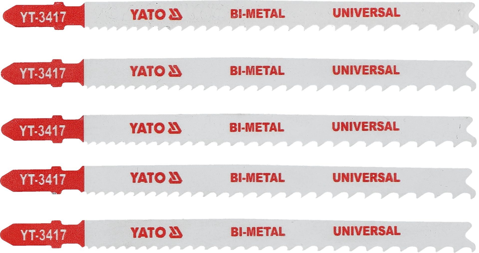 Yato Stichsägeblatt Bimetall-Stichsägeblätter T-Schaft 10-5 TPI für Holz, Metall, 5 Stück (Bimetall-Stichsägeblätter T-Schaft 10-5 TPI für Holz, Metall, 5 Stück, Bimetall-Stichsägeblätter T-Schaft 10-5 TPI für Holz, Metall, 5 Stück)