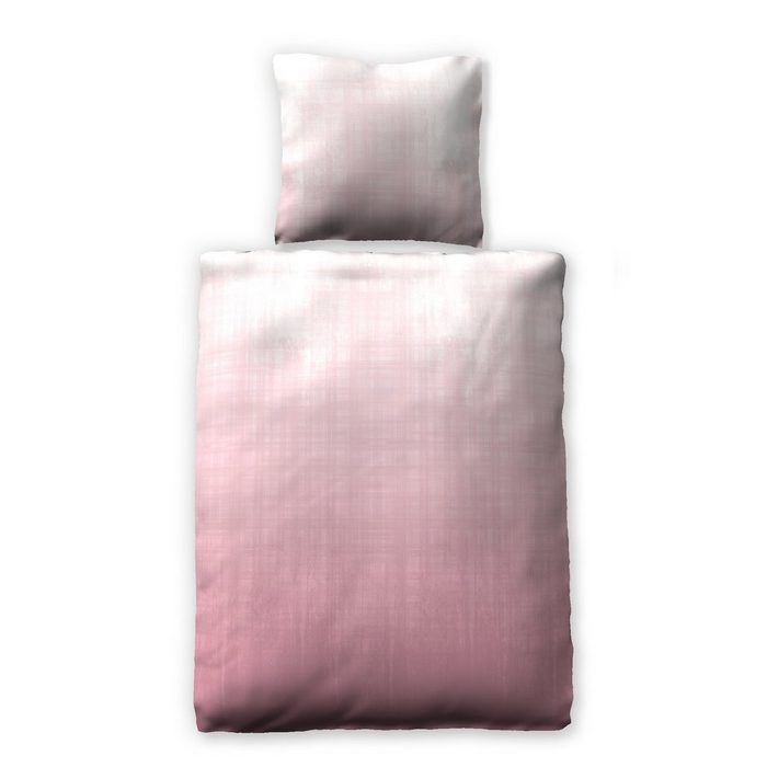 Bettwäsche Washed out - Pink jilda-tex Satin Satin-Bettwäsche mit Ombré-Farbverlauf