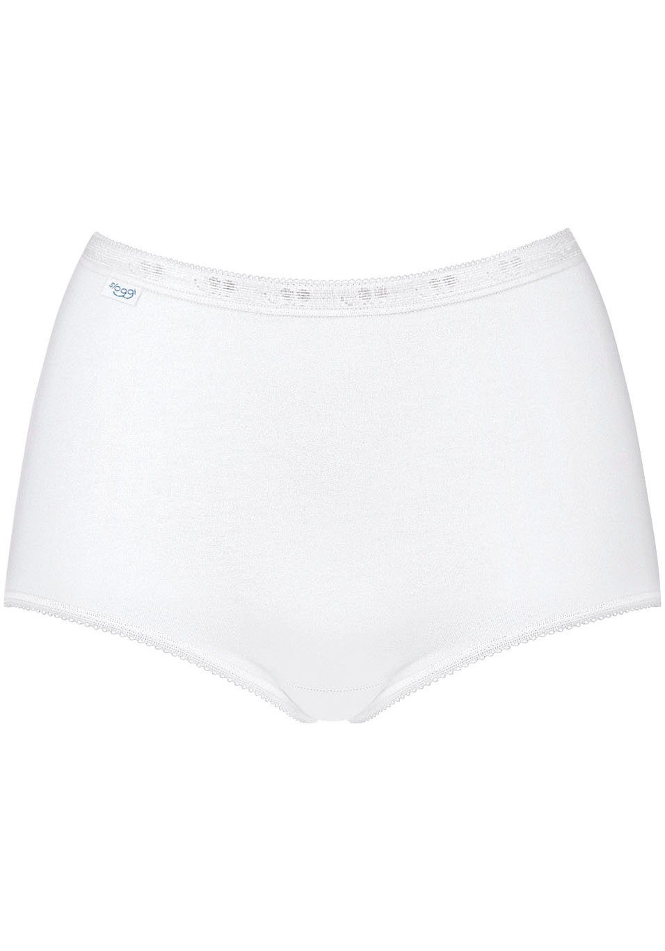 extra kleinen Sloggi Zierborten Basic+ softe Maxislip mit (3-St) WHITE Kanten,