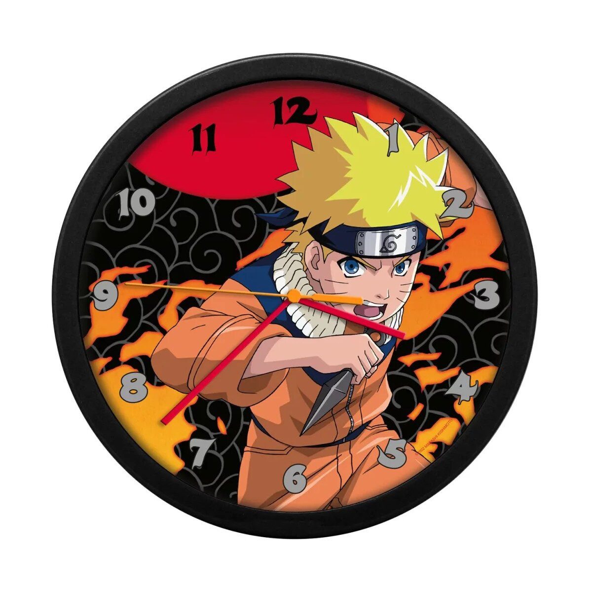 Naruto Wanduhr Naruto Fire Wanduhr 25 cm