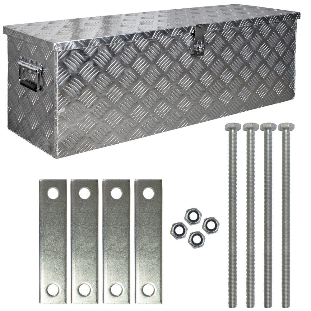 Anhänger-Deichselbox Truckbox Deichselbox Deichselkasten D100 inkl. Montagesatz Aluminium