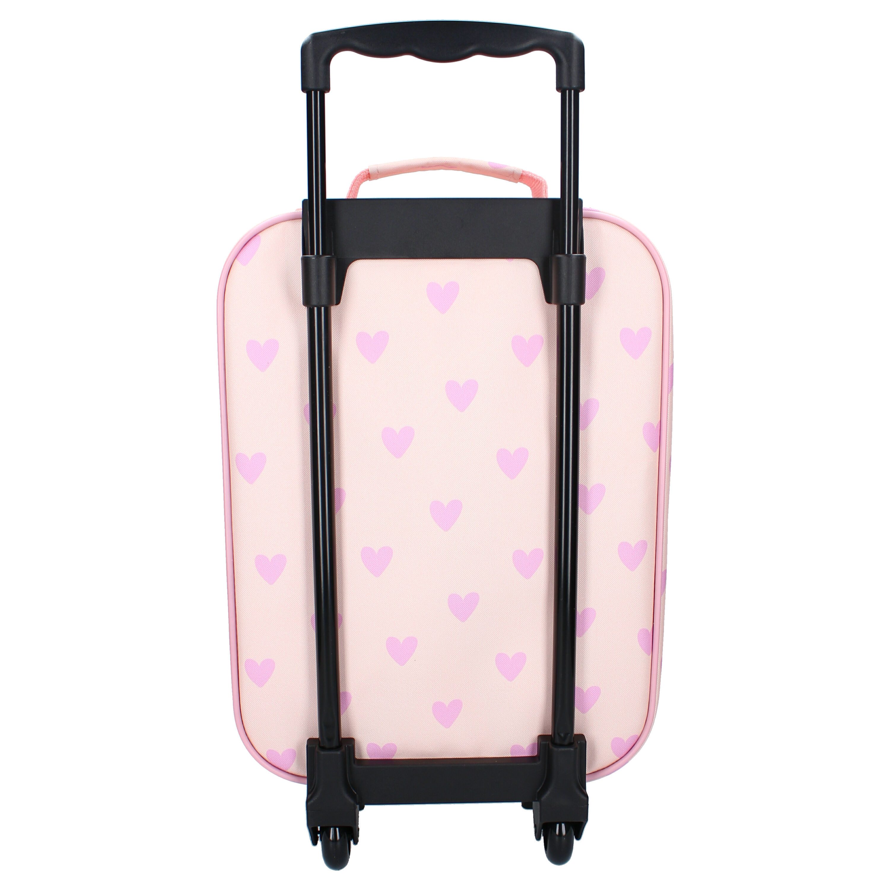 Kidzroom Kinderkoffer Kindertrolley Mädchen Trolly Trolley Koffer 15 L, nur 1 kg leicht, Außenmaße:48×32×14 cm, Innenmaße:42×32×11 cm