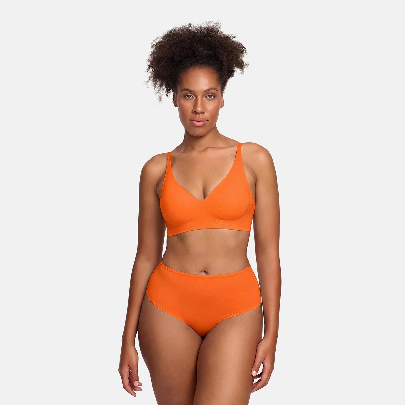cfab (creamy fabrics) Bügelloser BH Comfort Push-Up BH-Sunset Orange-M (1-tlg)