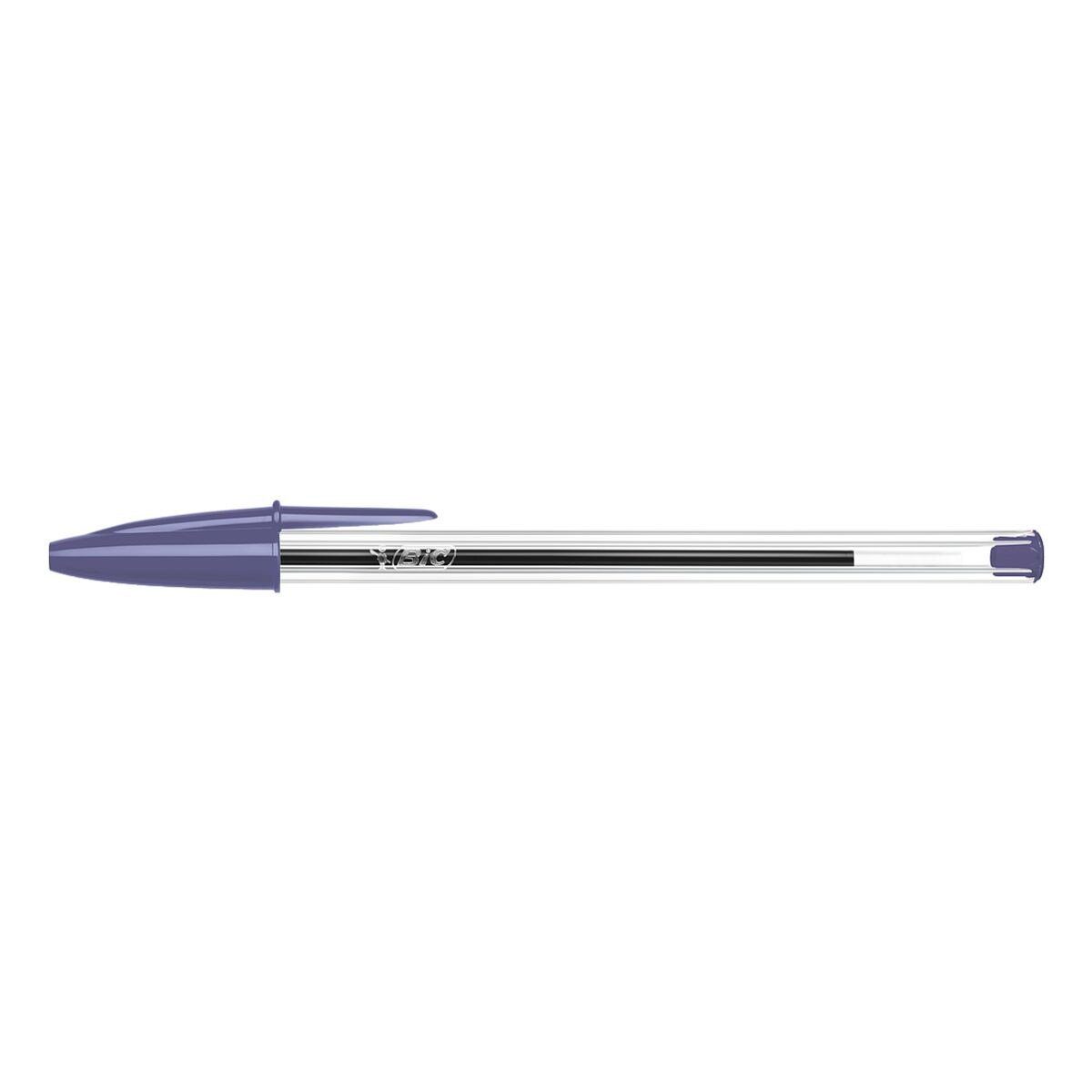 BIC Kugelschreiber Cristal, (50-tlg), mit Kappe blau