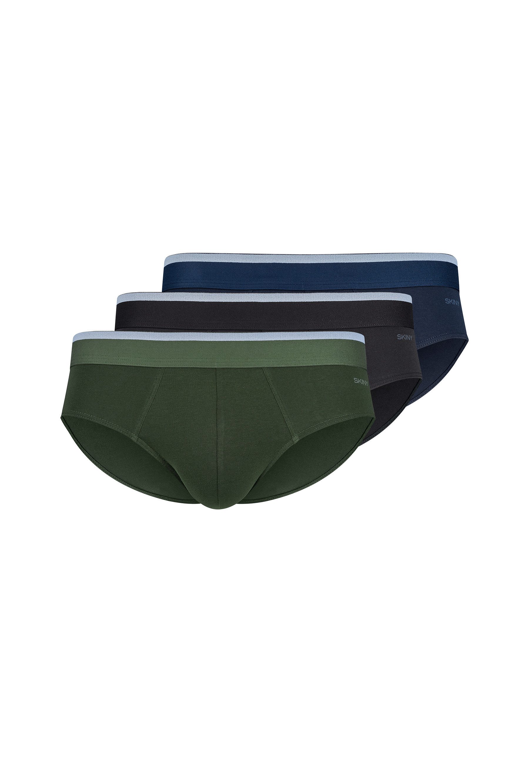 SKINY Brasilslip Cotton Multipack (3er Pack) klassisch, basic, elastisch, bequem, kein Einschneiden, Baumwollmix