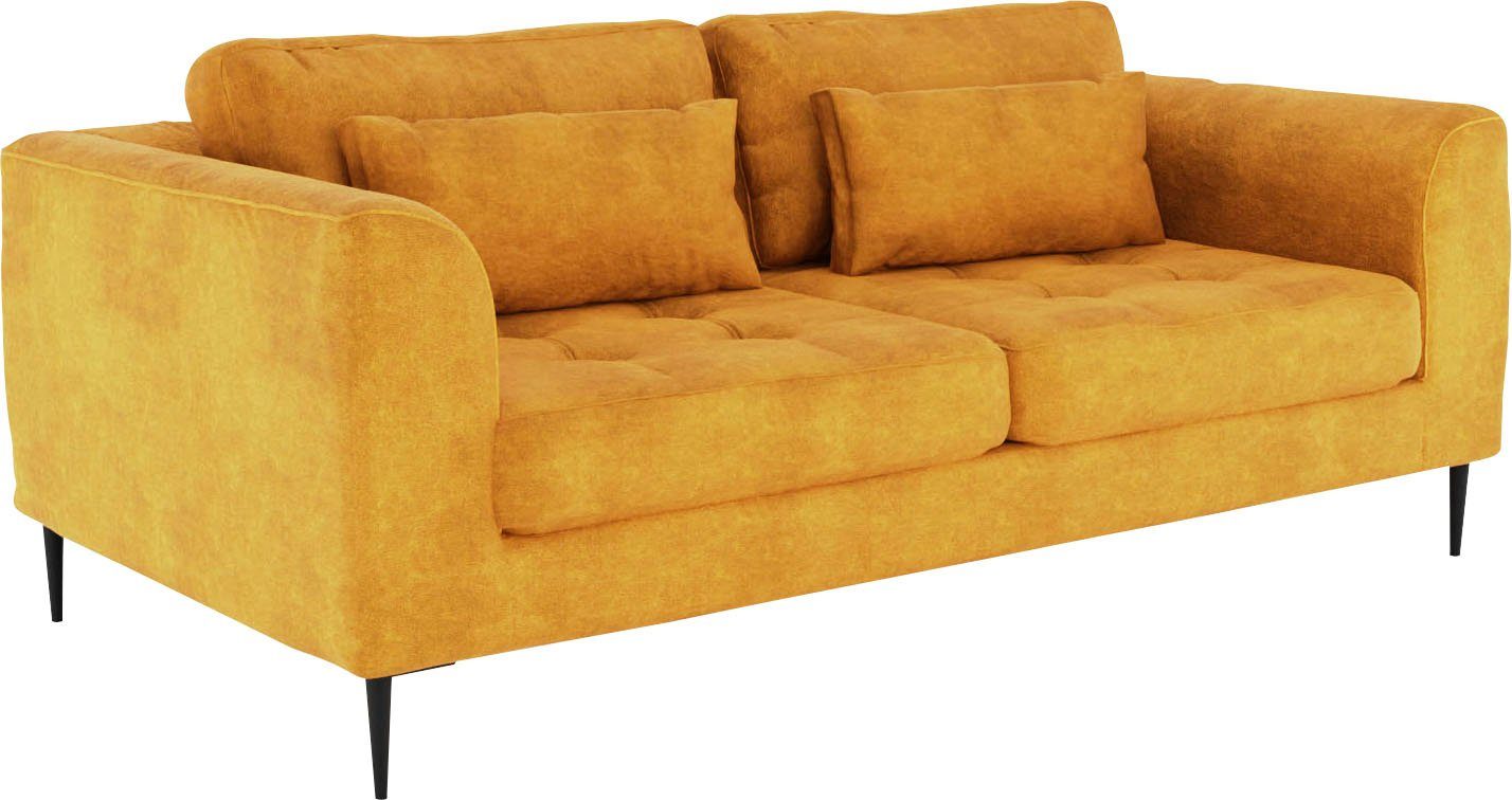 TRENDMANUFAKTUR 2-Sitzer Luzi, gemütlich und bequem, tolle Detailverabeitung, wahlweise mit Schlaffunktion und Bettkasten, inklusive Nierenkissen