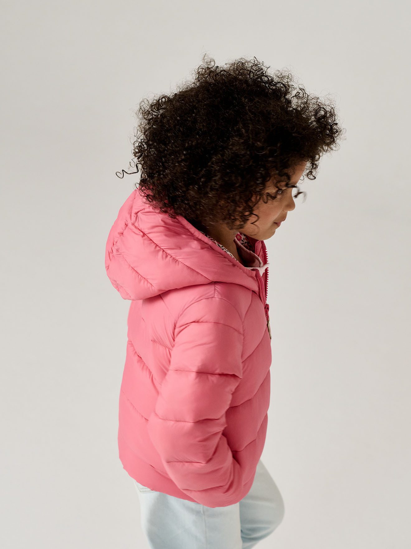 vertbaudet Steppjacke Mädchen Light-Steppjacke mit Kapuze, Recycling-Polyester