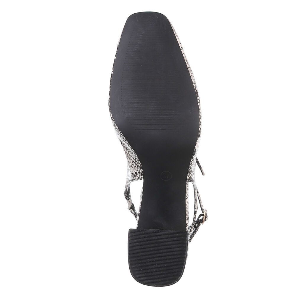 Ital-Design Elegante Pumps für höchsten Komfort und Stil Schnürpumps (89091963) Blockabsatz Pumps in Beige