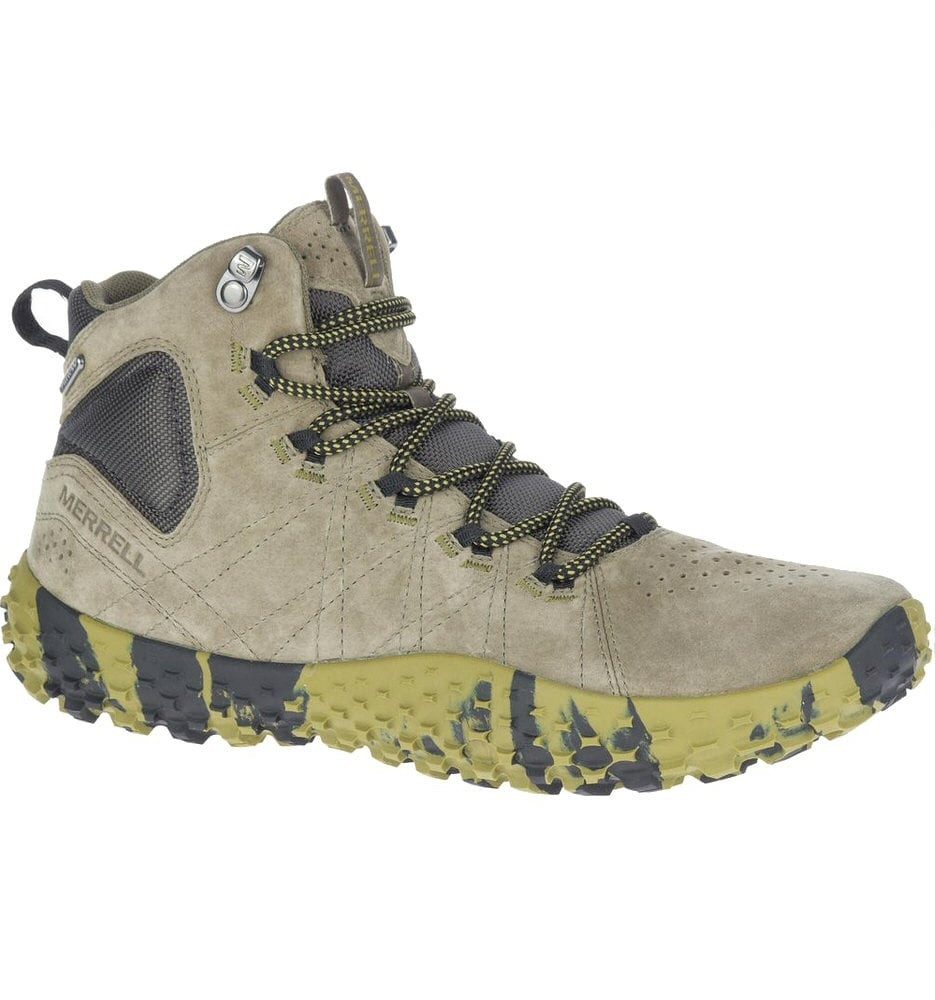 Wrapt Mid WP (Minimal-Laufschuhe, Leder, wasserdicht) olivegrün Herren Sneaker