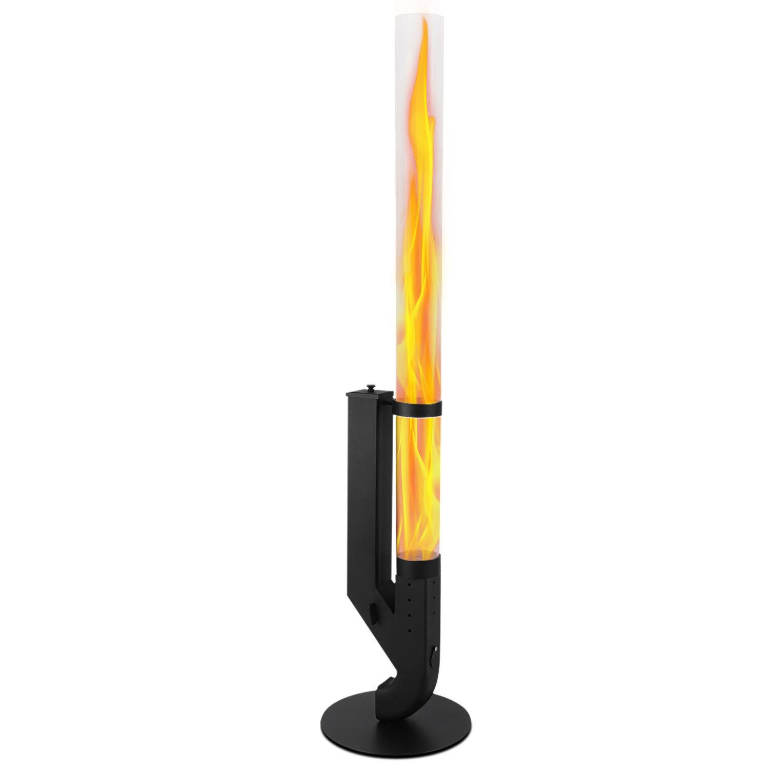 Clanmacy Feuerschale Ambiente Feuerrohr Pelletfackel Glas Gartenheizung Terrassenfeuer