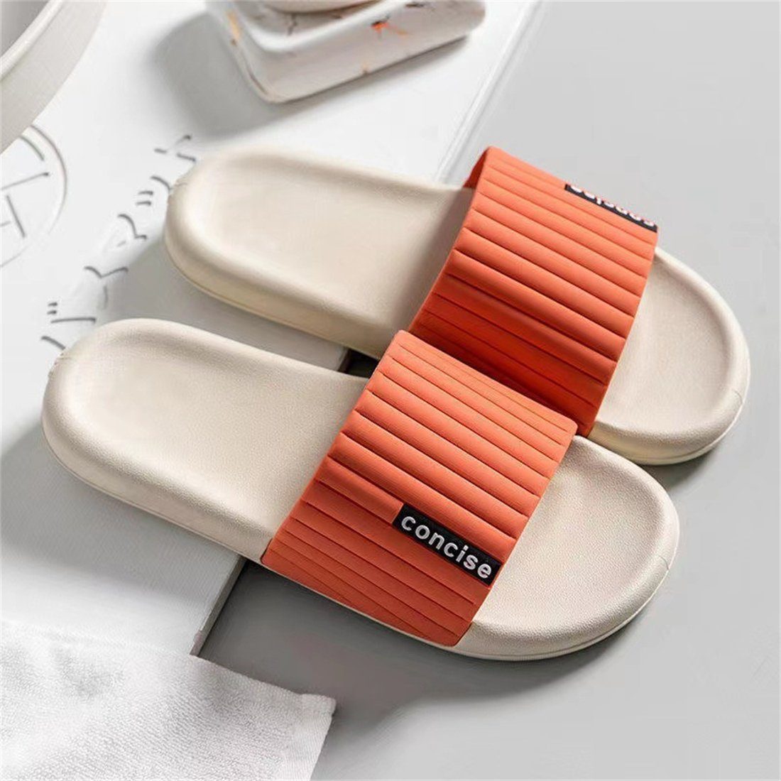 YOOdy~ herren sommer Neue Hausschuhe Mode Pantoffeln Hauspantoffeln Sandale  (1-tlg) sandale Geeignet für Badezimmer, Schlafzimmer, Wohnzimmer, Strand