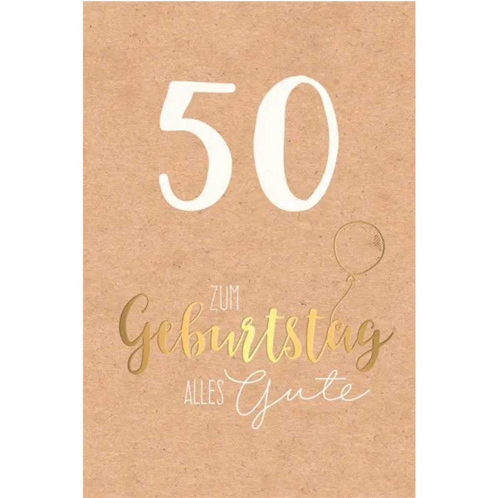 Glückwunschkarte Geburtstagskarte - Zum 50.Geburtstag - Alles Gute