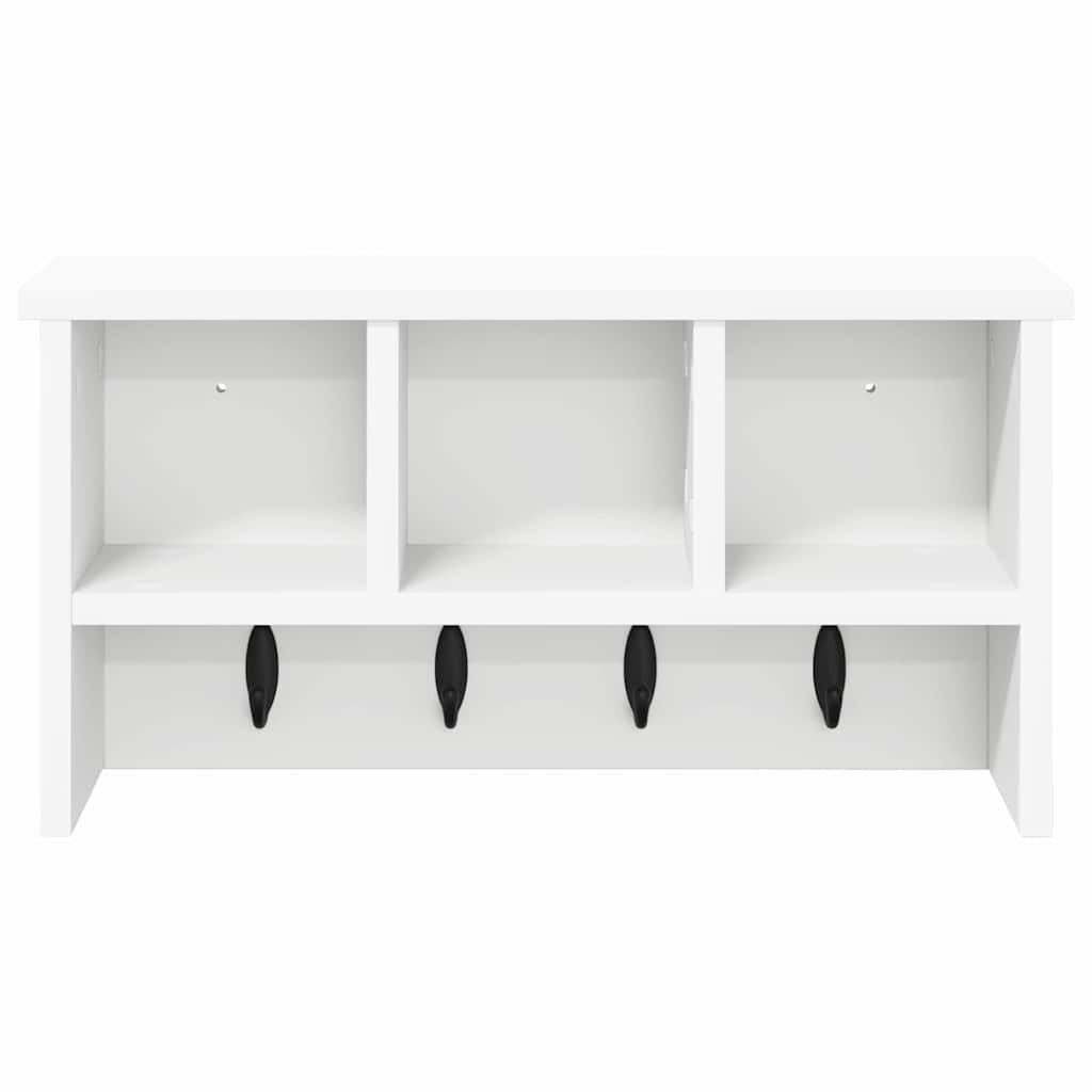 vidaXL Regal Wandmontierter nachttisch Wandhalterung Weiß 50 x 16 x 26 cm, 1-tlg. – Bild 5 von 5