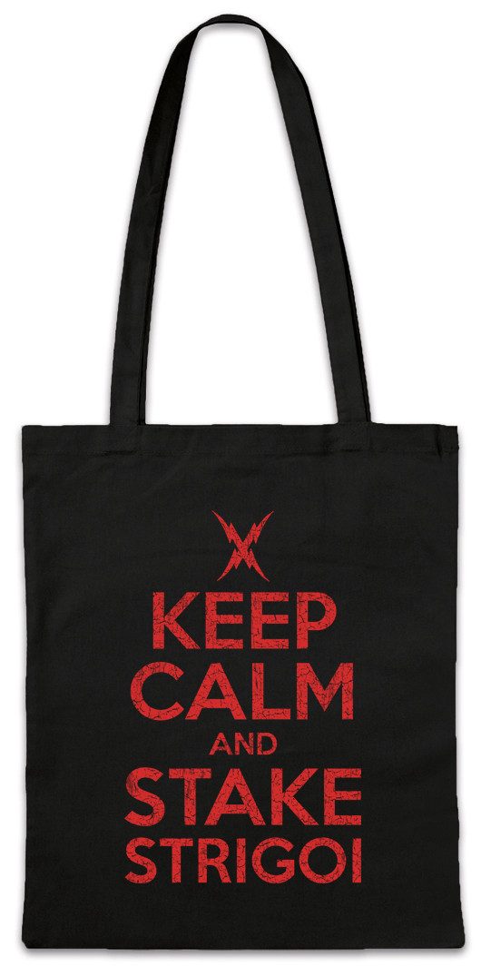 Beuteltasche Keep Calm And Strake Strigoi Stofftasche The Vampire Strain Vampir