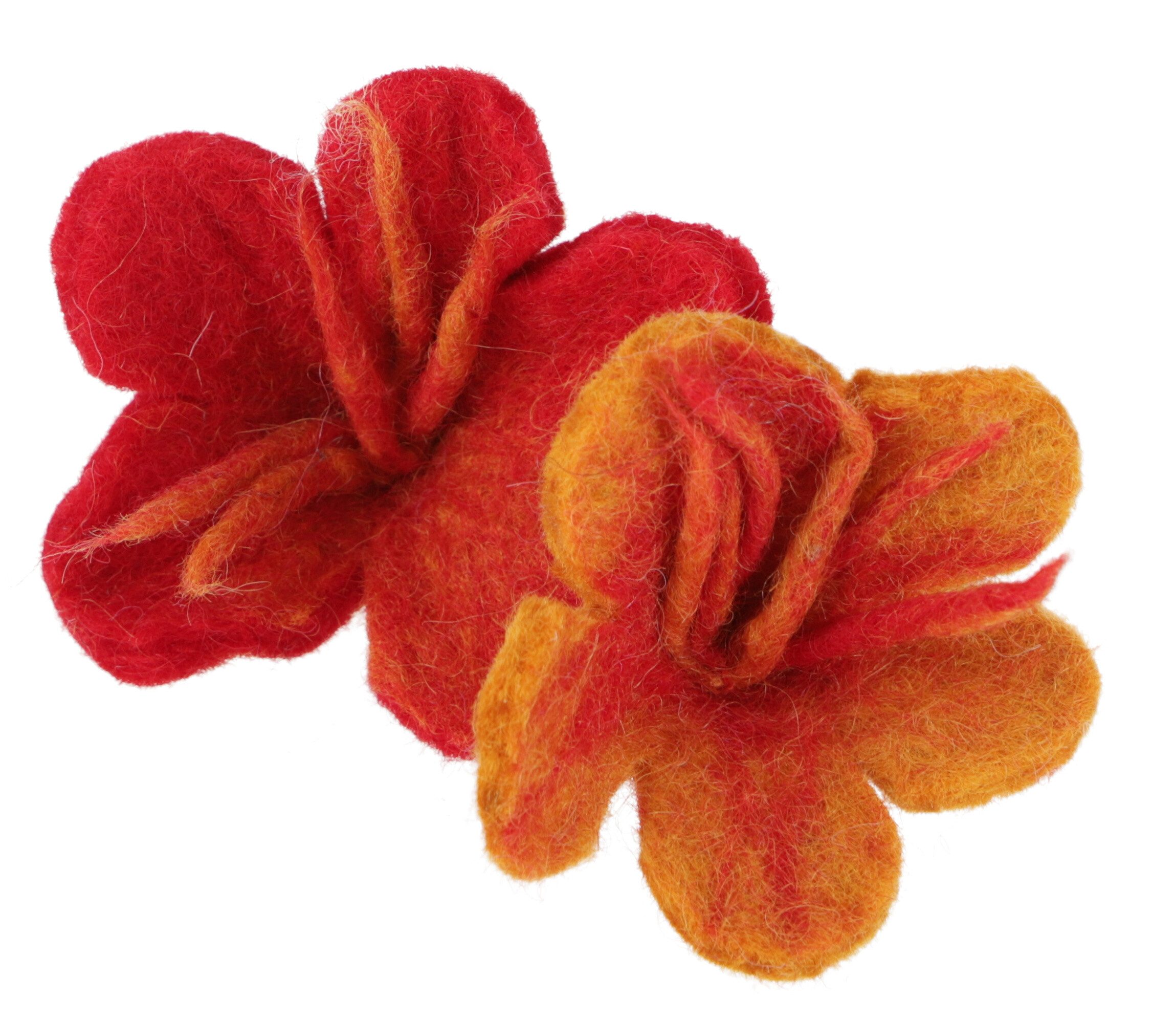 Guru-Shop Haarspange Haargummi `Filzblume`, handgefilzte Blüte..