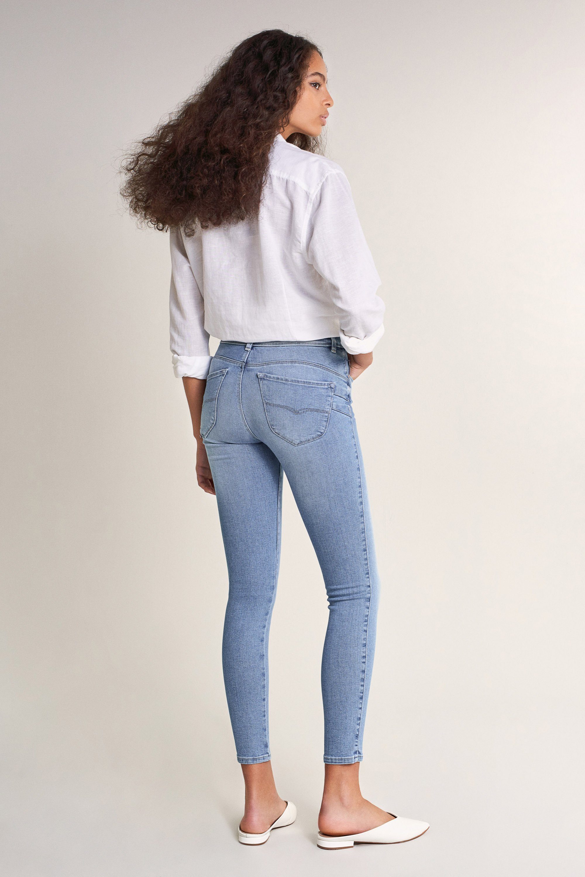 Salsa Stretch-Jeans SALSA JEANS SECRET PUSH IN SKINNY CAPRI light blue used 124727.8502