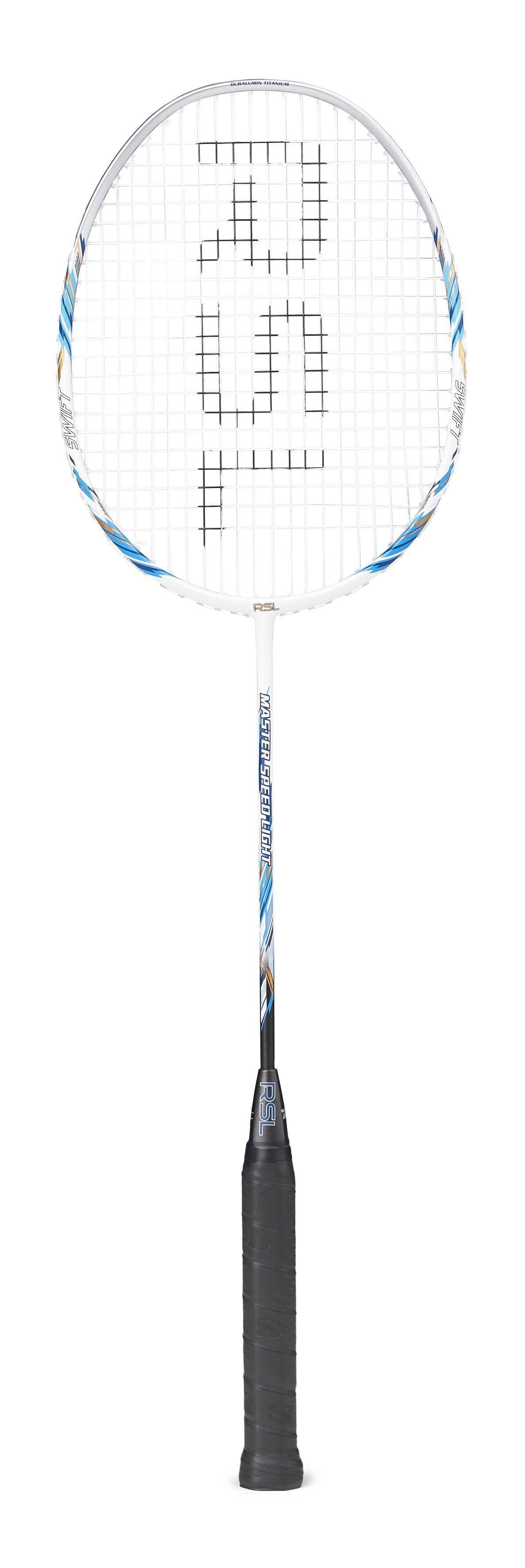 RSL Badmintonschläger Master Speed Light (75-79g/kopflastig/flexibel) weiss - besaitet, Gewichtsklasse: 5U/G5