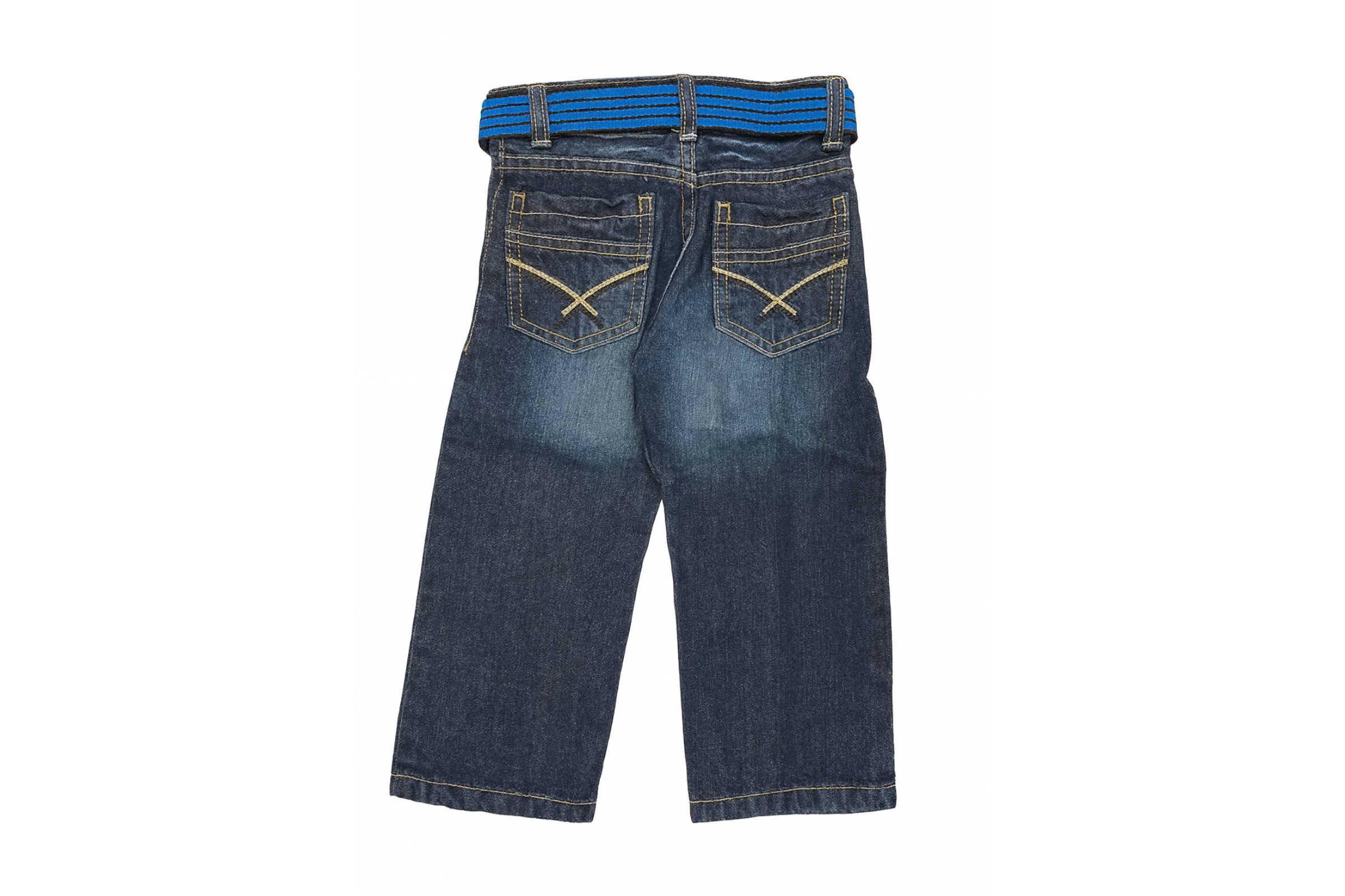 lupilu 5-Pocket-Jeans Lupilu Jungen Jeans mit Stoffgürtel (Set mit Accessoire, 1-tlg., Jeans inklusive passendem Stoffgürtel) Waschung, mit Stoffgürtel, Crinkle-Effekt
