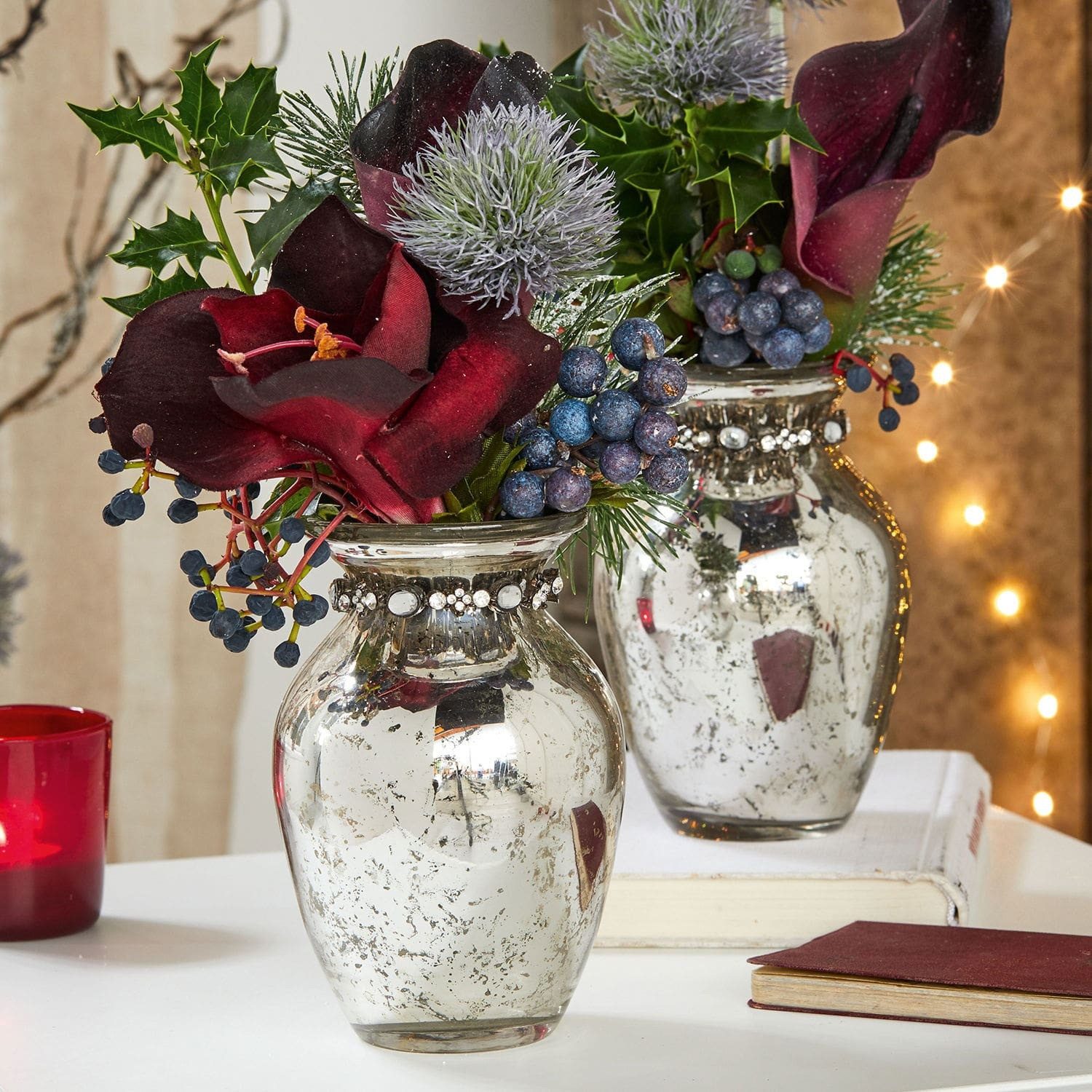 Mirabeau Dekovase Vasen 2er Set Louna antiksilber günstig online kaufen