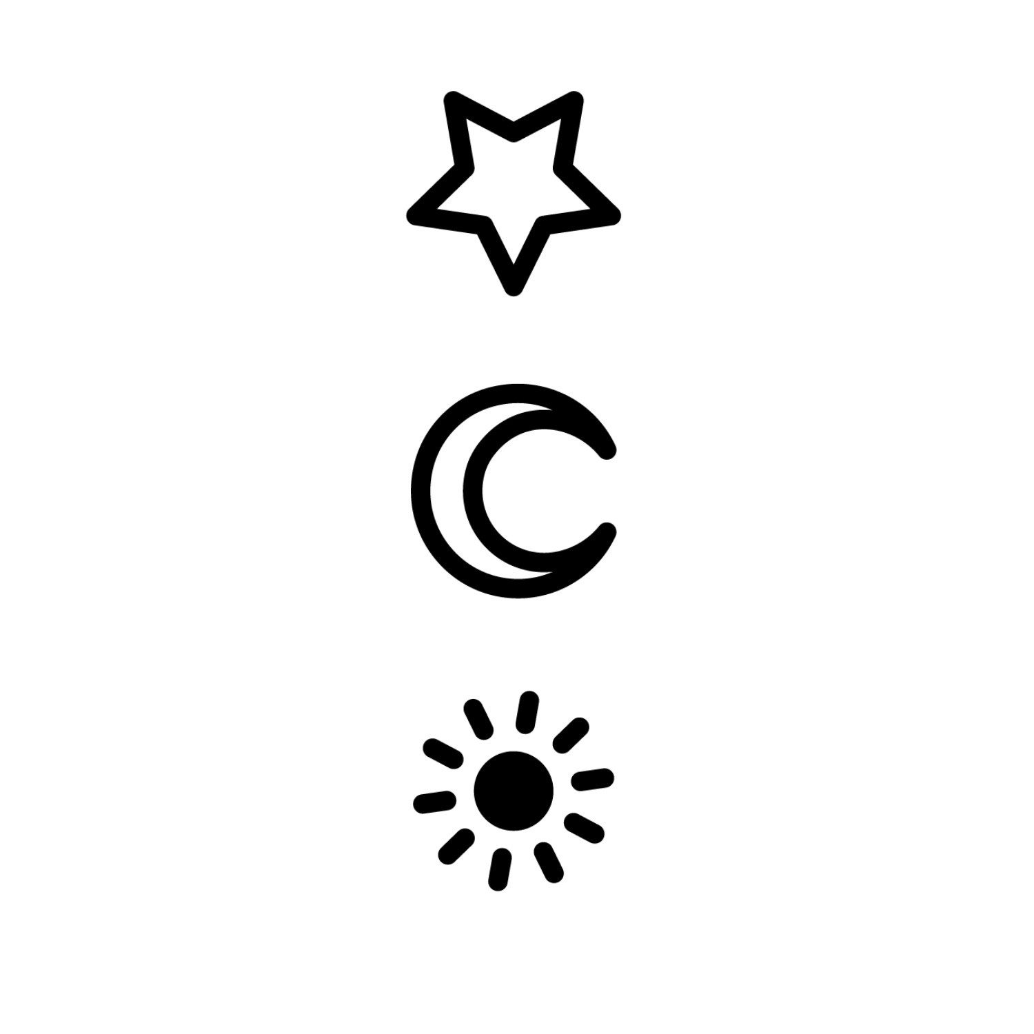 Inkster Schmuck-Tattoo Symbole Tattoos, Vegane & EU-Kosmetikzertifizierte Farbe, wasserfestes temporäres Tattoo, 2 Wochen Halt