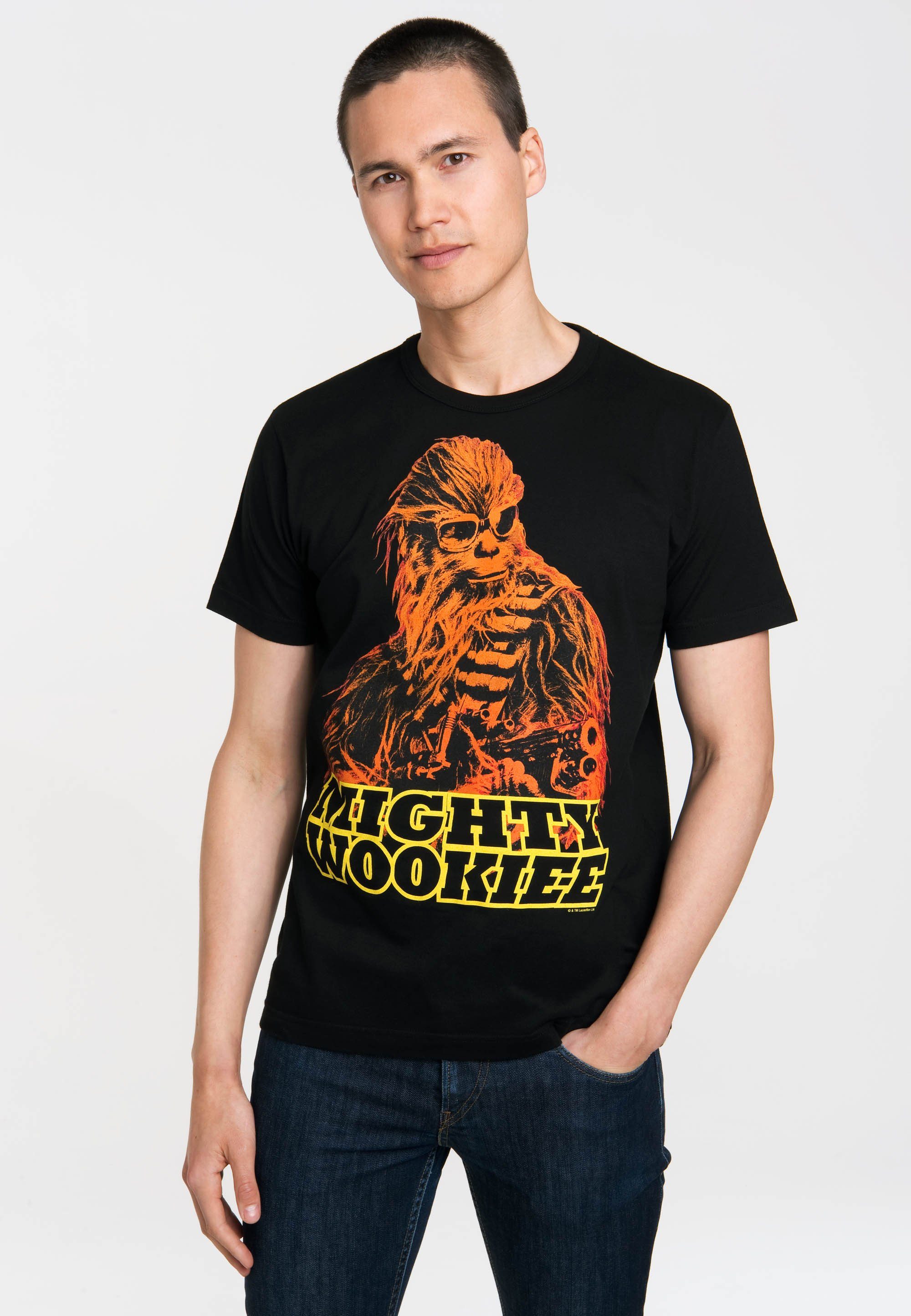 LOGOSHIRT T-Shirt mit Star A Story Wars Chewbacca-Print