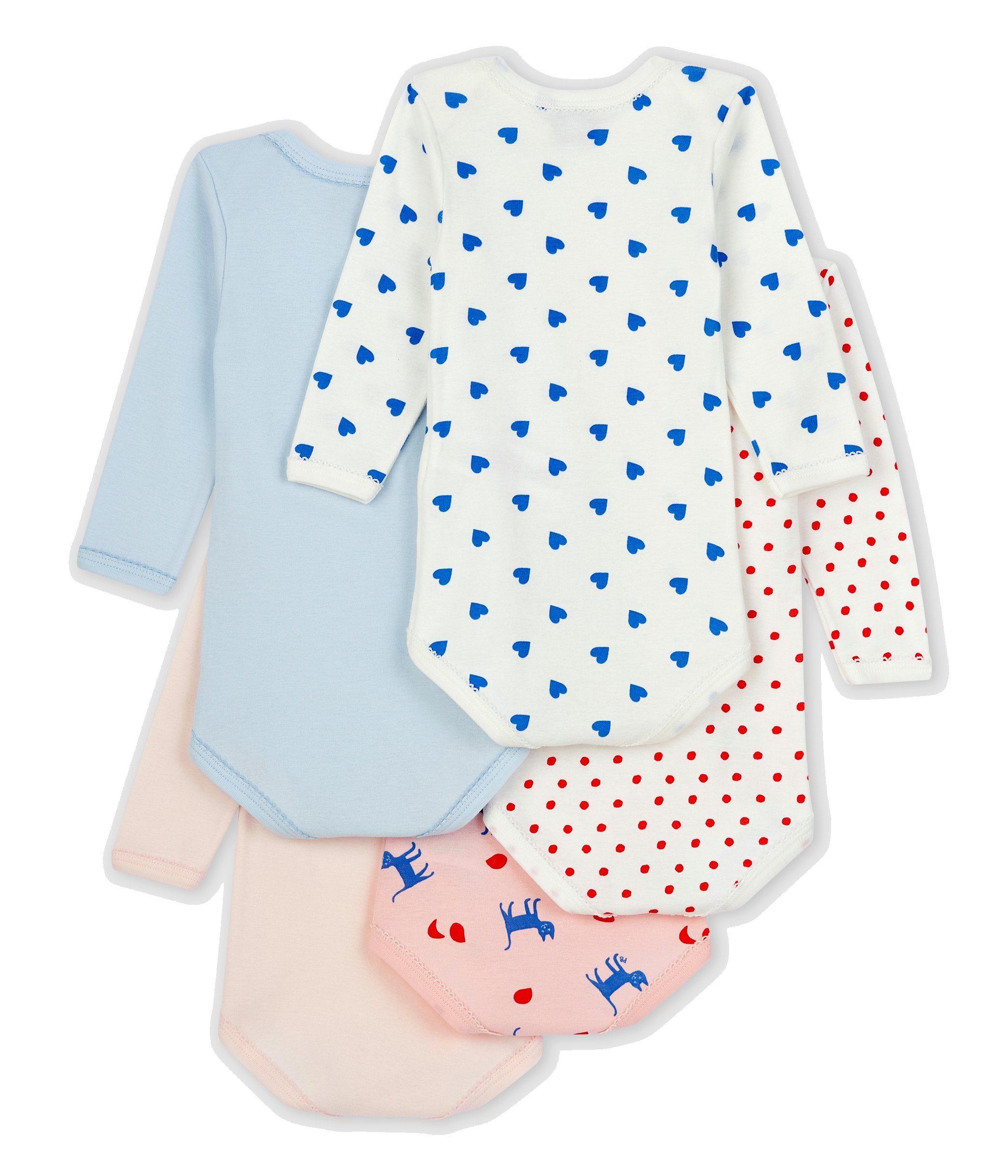 Petit Baby 5er Body Bodys Set, für Bateau Mädchen