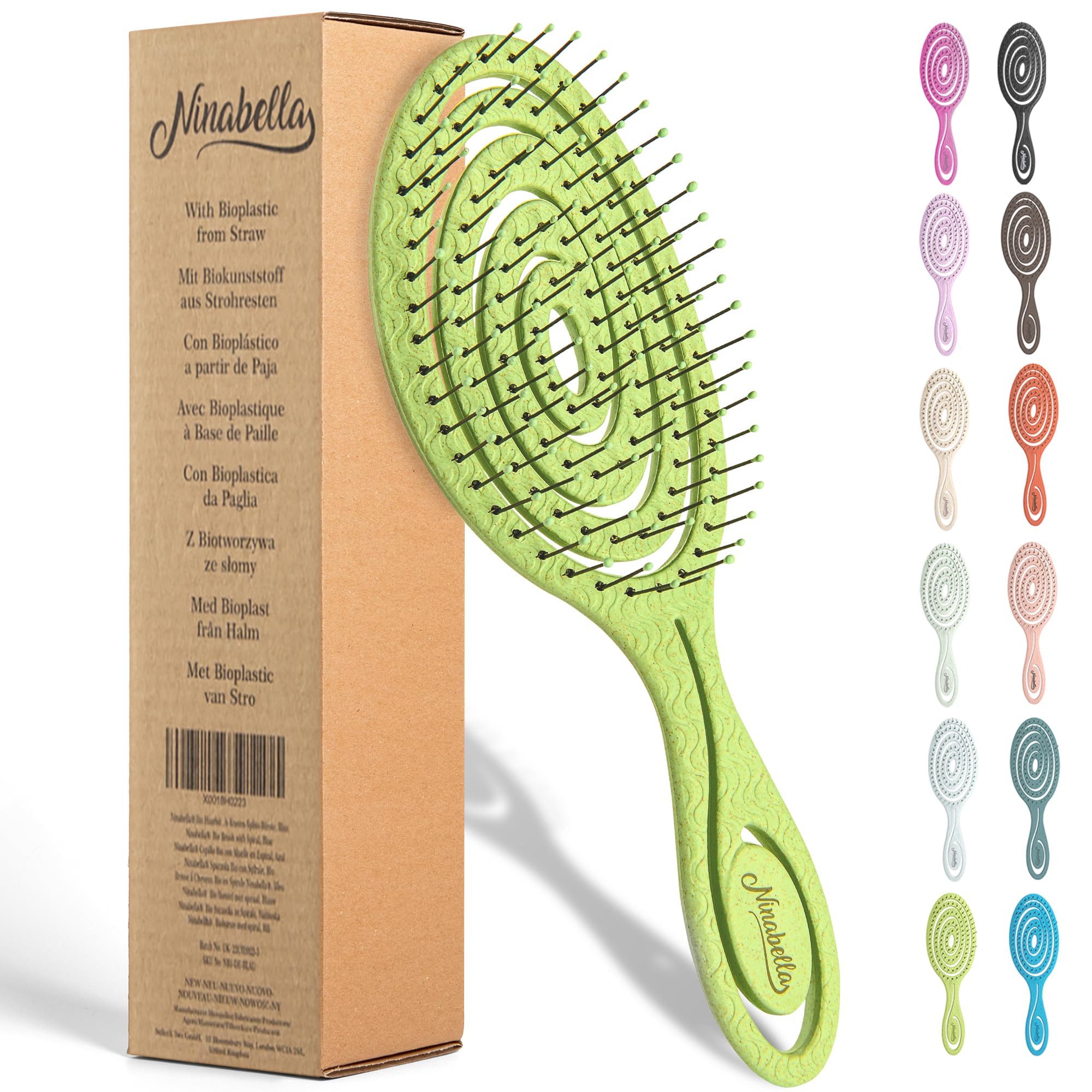 Ninabella Haarbürste Haarbürste ohne Ziepen für Damen und Herren - Entwirrbürste, 1-tlg.