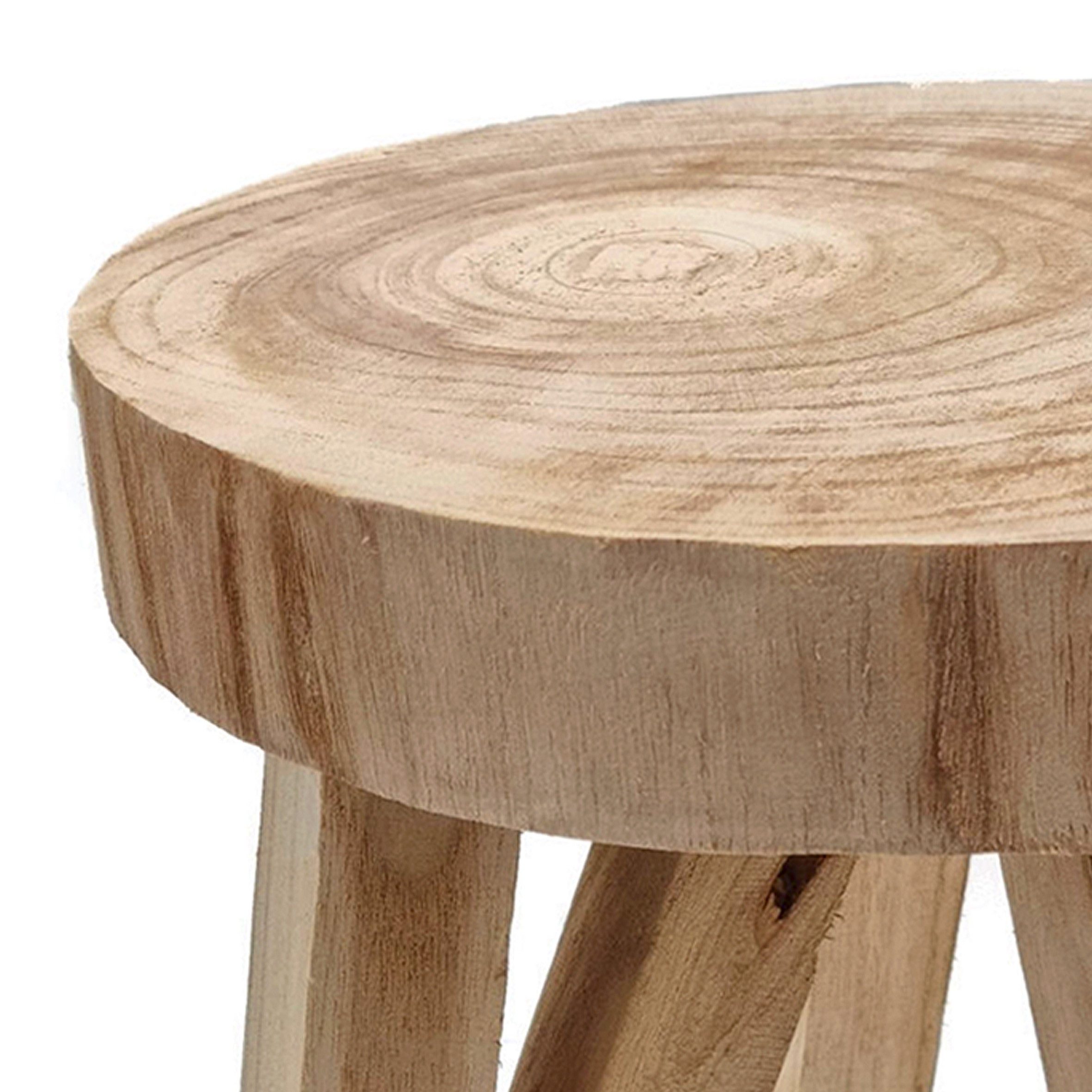 Spetebo Blumenhocker Massivholz Hocker natur - 40 x 28 cm (Stück, 1 St., Pflanzenhocker), Sitzhocker Blumenhocker Beistelltisch