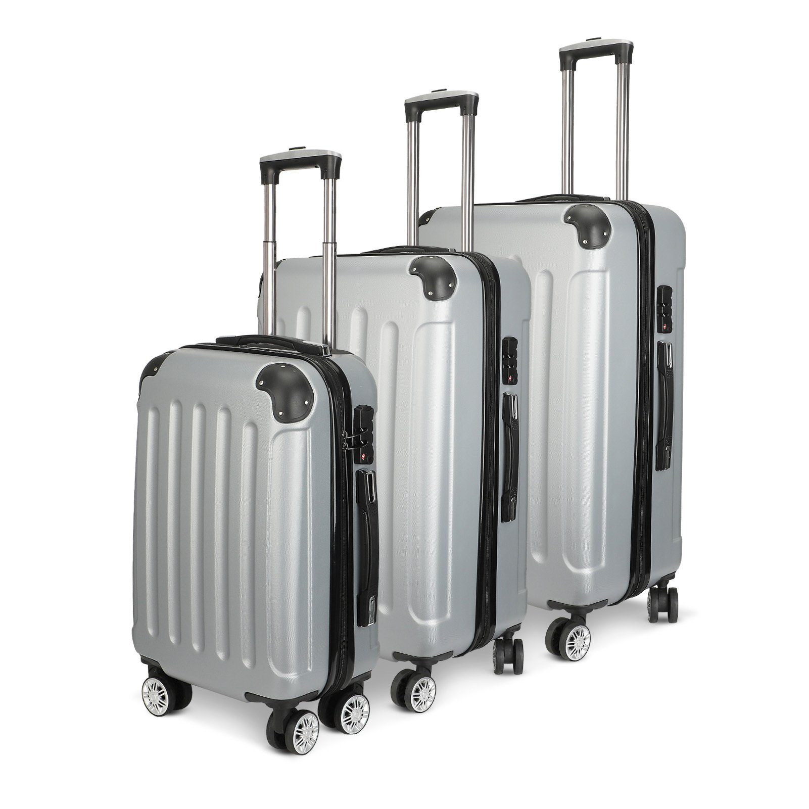 FUROKOY Kofferset ABS Reisekoffer Set 3-teilig günstig online kaufen
