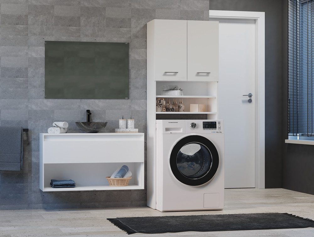 Raumhirsch Furniture Waschmaschinenumbauschrank zwei Türen, 64×30×180 cm (W günstig online kaufen