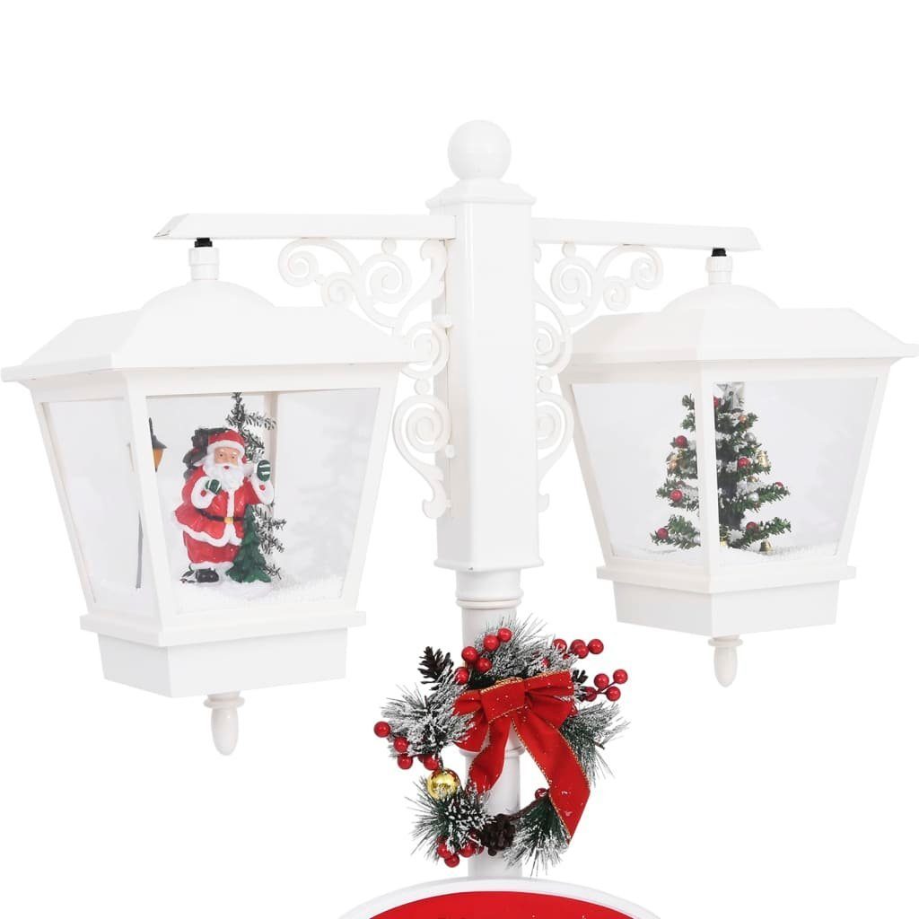 Weiß Doppel-Weihnachtslaterne Laterne Rot mit LED Weihnachtsmann DOTMALL 188 Schneiende cm und LED