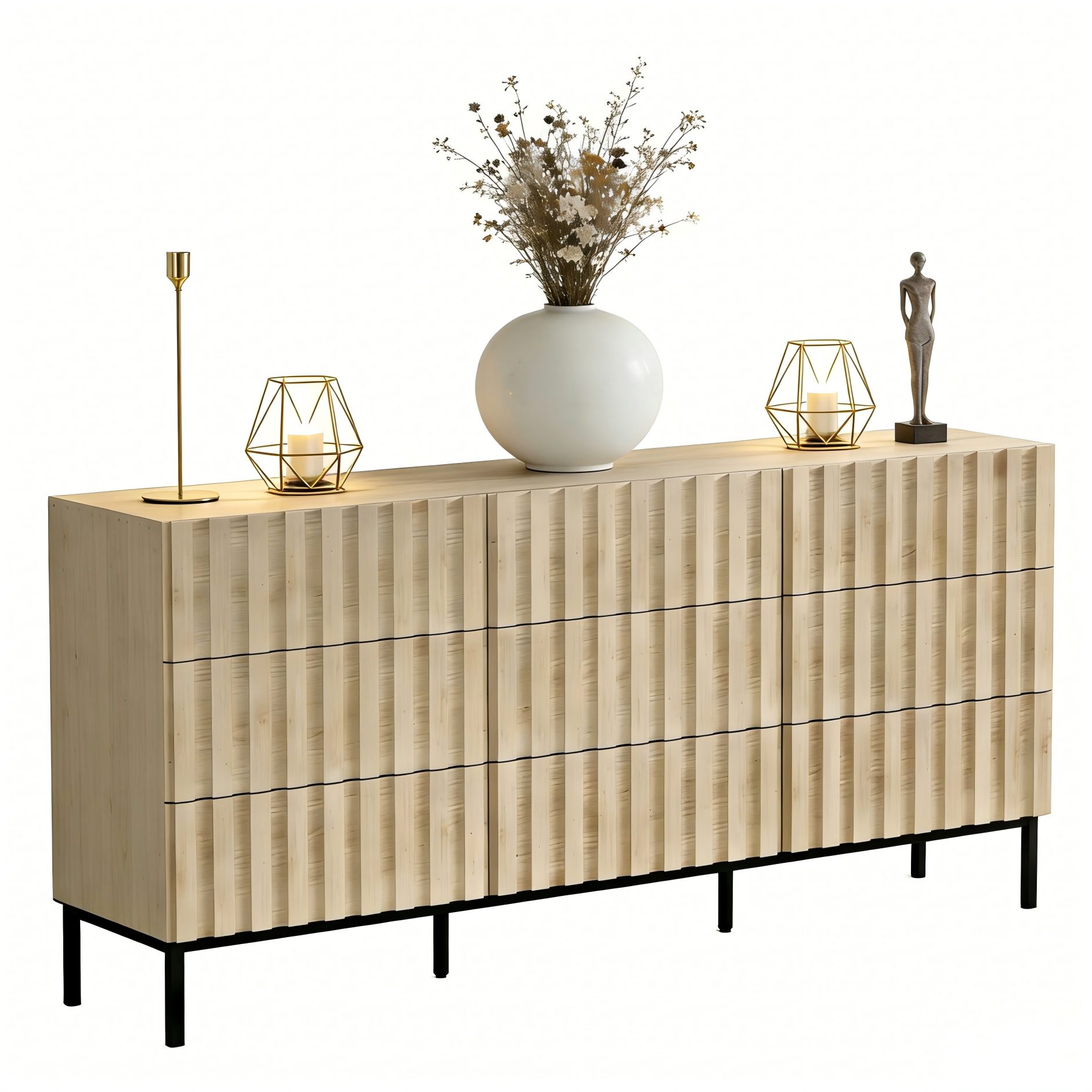 UEV Kommode schmal Sideboard für Wohnzimmer Schlafzimmer Flur (Packung, Aufbewahrungsschrank), Kippsicherung, Aufbewahrungskommode, TV Board Schubladenschrank Buffet