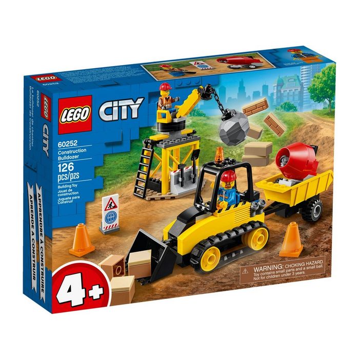 LEGO® Konstruktionsspielsteine LEGO® City 4+ Bagger auf der Baustelle (Set 126 St)