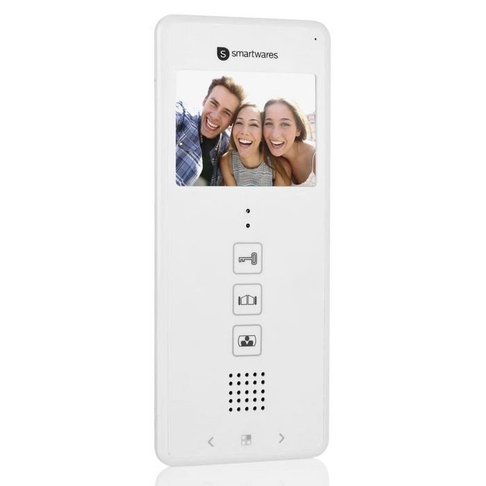smartwares Erweiterungsset Video-Gegensprechanlage 20 5x8 6x2 1cm Weiß Video-Türsprechanlage