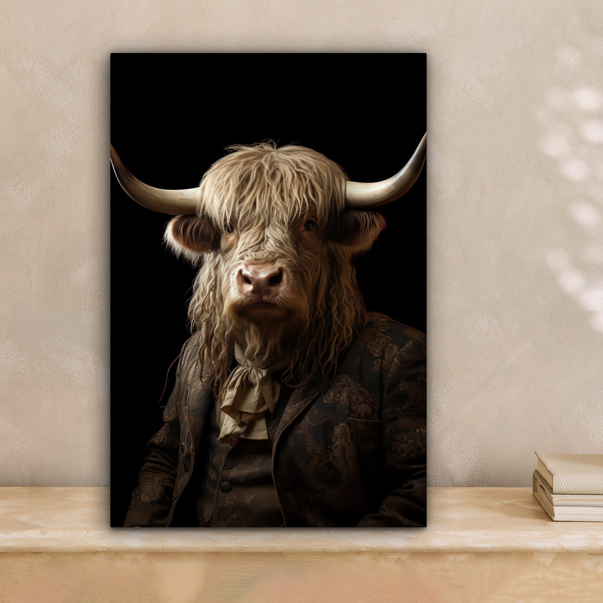 OneMillionCanvasses® Leinwandbild Schottischer Hochländer - Kuh günstig online kaufen